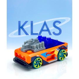 Hot Wheels Custom Small Block (Orange, Blue & Green) 2/5 Brick Rides 2023-30/250 (Short Card) - COMES IN A KLAS CAR KEEPER PROTECTIVE COLLECTORS CASE - HKH16