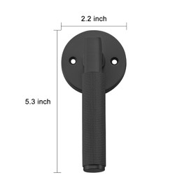 SAILANKA 1 Pack Interior Privacy Door Handle with Lock, Door Lever for Bathroom and Bedroom, Matt Black Reversible Keyless Turn Lock with Protection
