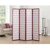 TREATLIFE HOME 4-Panel Room Divider Screen with Rice Paper Design, Japanese Inspired, Cherry Finish
