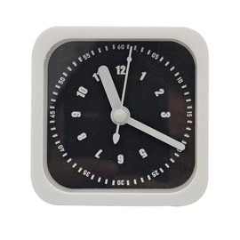 3.2 Inch Square Silent Analog Clock, Magnetic Multi-Purpose Small Quartz Clock, AA Battery Operated, for Fridge, Desk, Wall Mount Home Office Decor (Black-A)