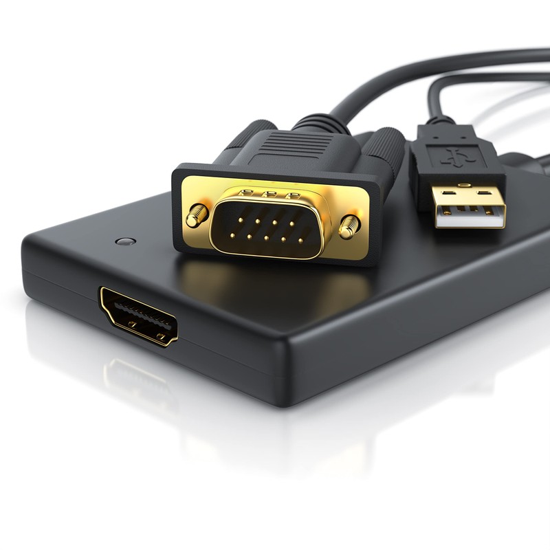CSL Cable Full HD VGA to HDMI Converter Adapte |