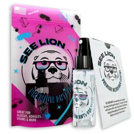 See Lion Anti Fog Spray | Long-Lasting Fog Prevention for Glasses, Goggles, Visors, Face Shields & More | 30ml / 1oz Travel Bottle | No-Rub, Streak-Free Formula