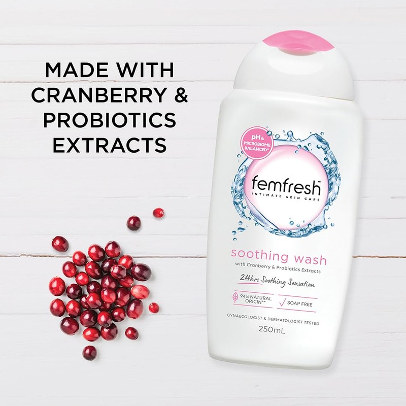 Femfresh Soothing Intimate Wash 250ml - With Cranberry & Probiotic