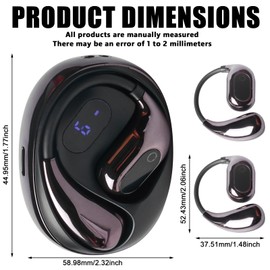 Übersetzer Kopfhörer, 2025 Neu Sprachübersetzer Ai Kopfhörer Übersetzer, Übersetzungskopfhörer 138 Sprachen Hängendes Ohr Translation Earbuds, Übersetzung Kopfhörer (Schwarz)