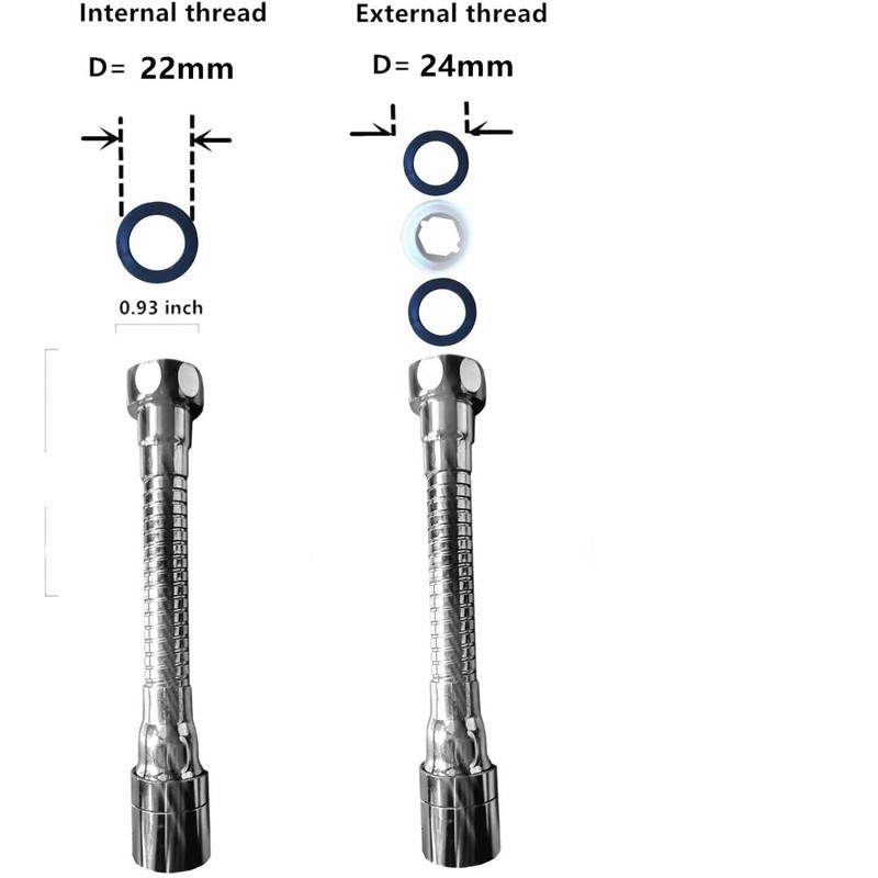 Flexible Tap Extension, Tap Attachment with 2 Modes, Water Tap