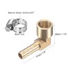 sourcing map Brass Hose Barb Fitting Elbow 8mm x G1/4
