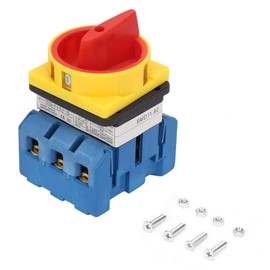 Load Circuit Breaker Switch 80A/100A 3-Pole 2-Position Rotary Cam On-Off Power Switch Load Circuit Breaker Rotary Switch(80A)