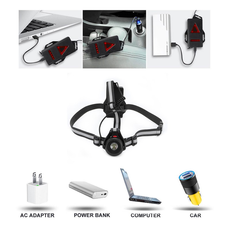 Outdoor Night Running Lights LED Chest Back Warning Light for