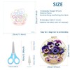 Zhenqing Pansy Embroidery Kit for Beginners, Pre-Printed 29x29cm Cotton Fabric
