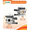 Hicello FS85 String Trimmer Carburetor Kit for STHIL FS75 FS80