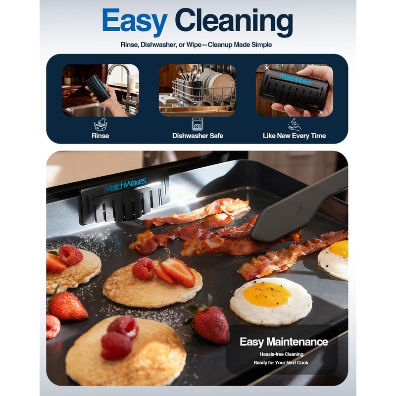 Grease Gate Blocker for Blackstone Griddle, Mesh Screen for Blocking