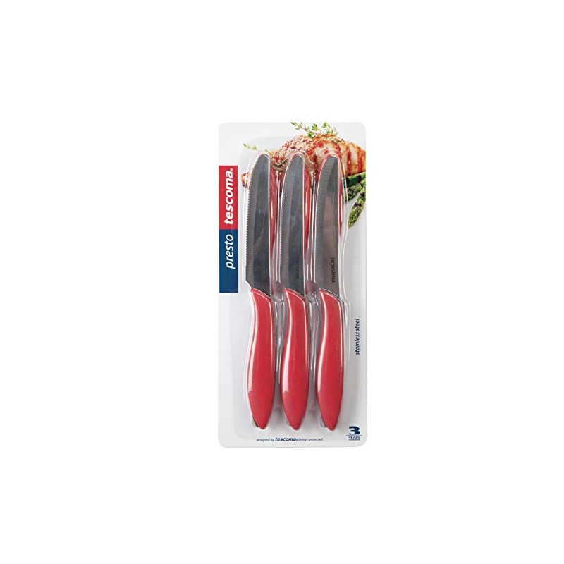 Tescoma 863054.00 Tafelmesser 6er Set mit rotem Griff