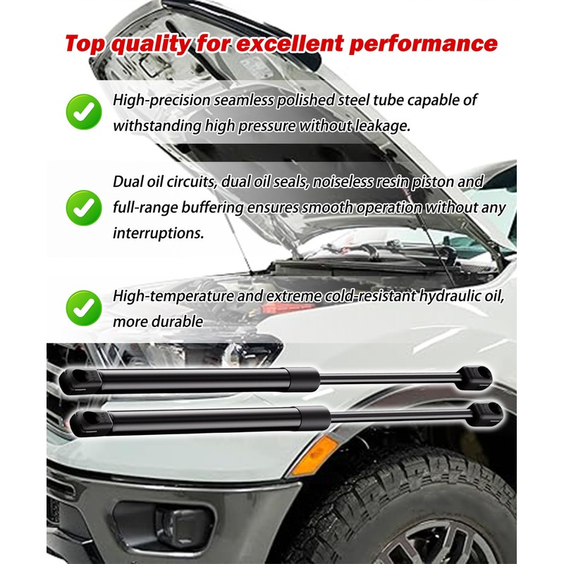 2PCS Front Hood Lift Supports Shock Strut Fits for 2016-2023