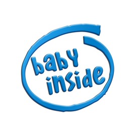 Bargain Max Decals Baby On Board Inside Toddlers Parody Window Laptop Car Sticker 5.5"