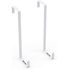 Unjumbly Over Door Hook Set- 2 Pack, Sturdy Metal Back of Door Hooks Fitting Wide and Thin Doors, Ideal Over the Door Wreath Hanger and White Hooks For Hanging Towels, Coats and More