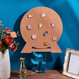 UNICRAFTALE Ferris Wheel Cork Pin Board Bulletin Display Boards Cork Badge Display Camel Wall Mounted Cork Board for Brooch Pin Storage Office Home School Wedding Decoration 27.5x25x0.95cm