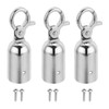 PATIKIL 1.3"x3.9" Stanchion Rope End Stopper, 3 Pack Cord End