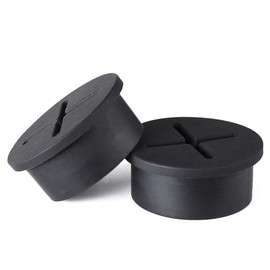 keenkee 6 PCS Flexible Silicone Cable Cord Grommet, 1 Inch Desk Grommets for Table and Other Furnitures Hole Cover, Wire Pass Through, Black Color