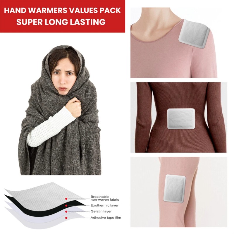 Unbranded 60 PCS Hand Warmer + Body SUPER Warmers 18-hour