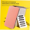 Housoutil Eyelash Tweezers Organizer Case Durable Storage Holder for Makeup