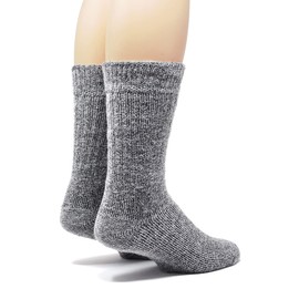 WARRIOR ALPACA SOCKS - Unisex Toasty Toes Ultimate Alpaca Socks For Men And Women (Medium - Grey Heather)