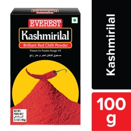 Everest Powder, Kashmirilal Brilliant Red Chilli Powder,100g Carton (2 Pack)