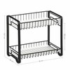 SONGMICS 2 Tier Kitchen Rack Metal Spice Rack with Plastic