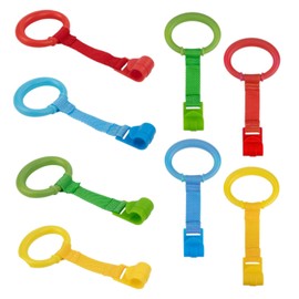 PXRLMYF Pack of 8 Rings for Baby Cots, Removable Hand Rings for Toddlers, Leg Exercise, Lifting Rings for the Child to Get Up in the Cradle