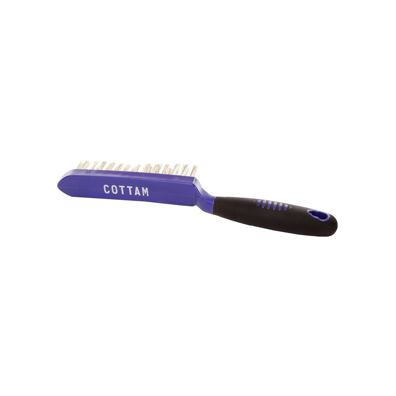COTTAM Wire Brush | 4 Row | Comfort Grip (Brass)