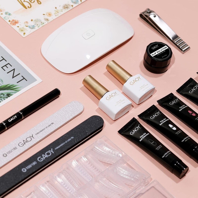 GAOY Poly Gel Nail Kit with U V Light Starter