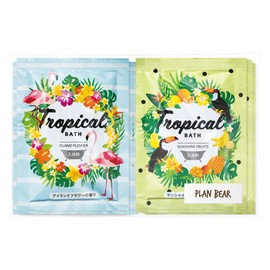 Cool Bathing Fee Tropical Bath Set of 10 (2 Types x 5 Packs) (Summer, Cold Protection, Summer Bath, Individual Packaging, Domestic, Floral Fruit, Tropical Country) Plan Bear Original Set (San Parco)