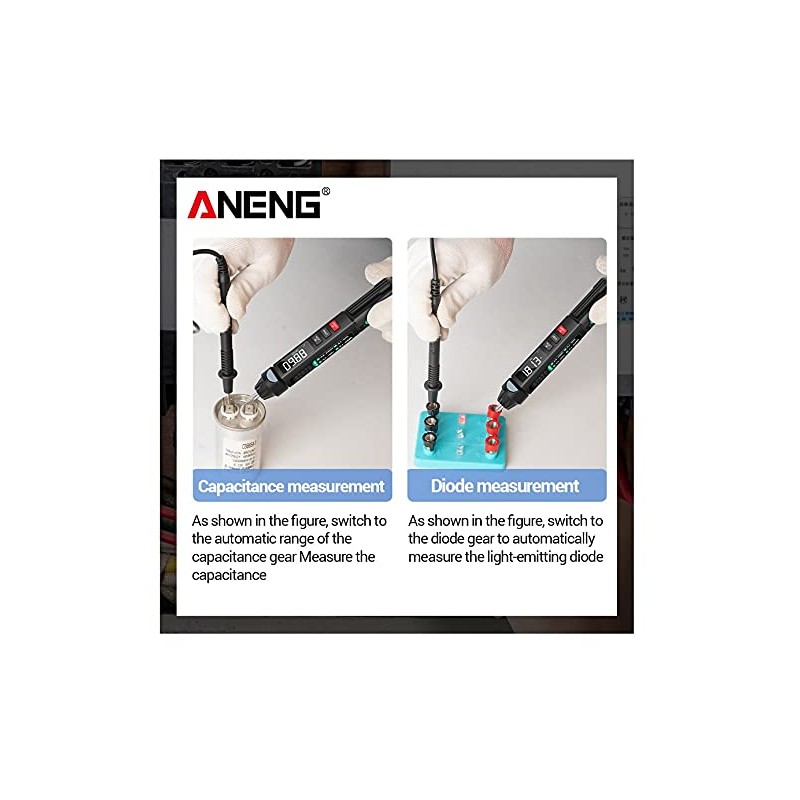 Ticfox A3008 6000 Counting Intelligent Digital True RMS Pen Multimeter