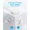 Yozisital 10FT 2 Prong Power Strip, Yozisital 2 Prong to