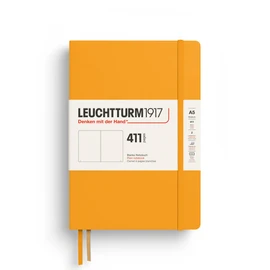 LEUCHTTURM1917 372924 Notebook 411 Medium (A5), Hardcover, 411 Numbered Pages, Rising Sun, Blank, More Thoughts, More Ideas, More Memories, More Pages