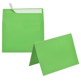 PATIKIL 50Pack Grass Green 5x7 Blank Cards and Envelopes, Self Seal A7 Envelopes with Folded Cardstock Small for Greeting Cards Wedding Greeting Birthday Invitations Letter Mailing