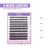 GAQQI 래쉬 클러스터, 속눈썹 클러스터 120PCS C 컬 개별 래쉬,