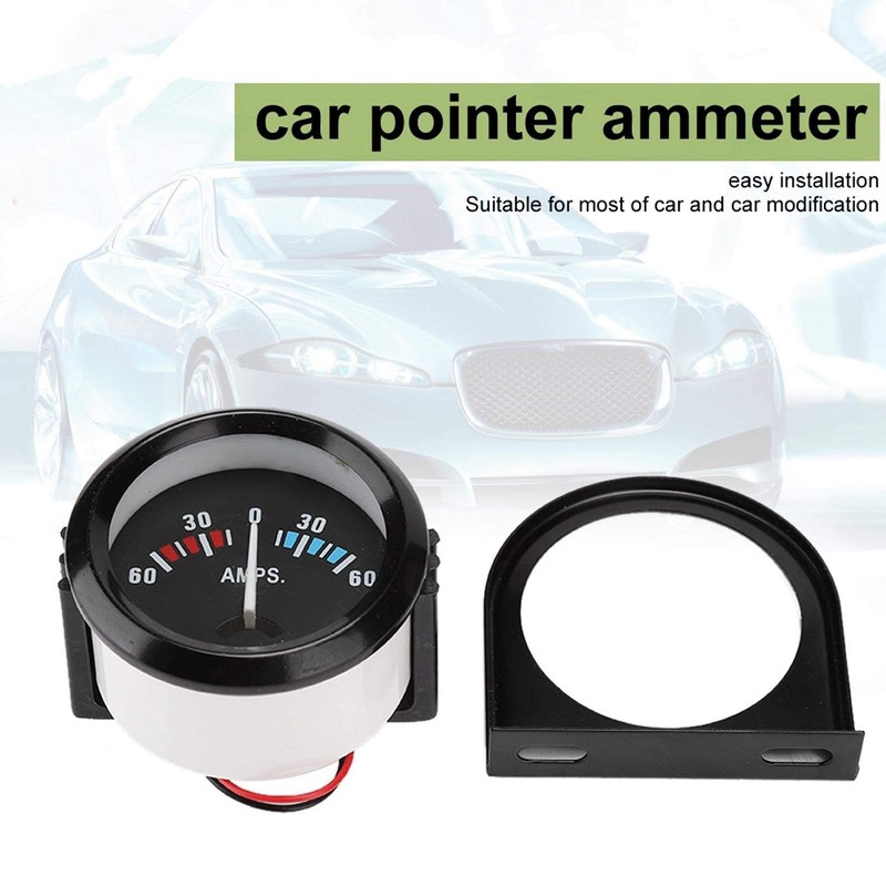 Qiilu Car Ammeter, 2 Inch 52 mm DC 12 V