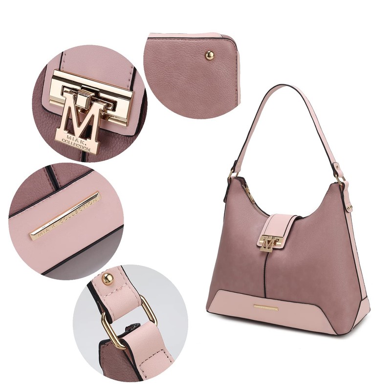 MKF Collection Hobo Bag for Women & Wristlet Wallet Set,