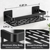 2pcs Aluminum Alloy Bathroom Shower Shelf – No-Drill Shampoo Rack