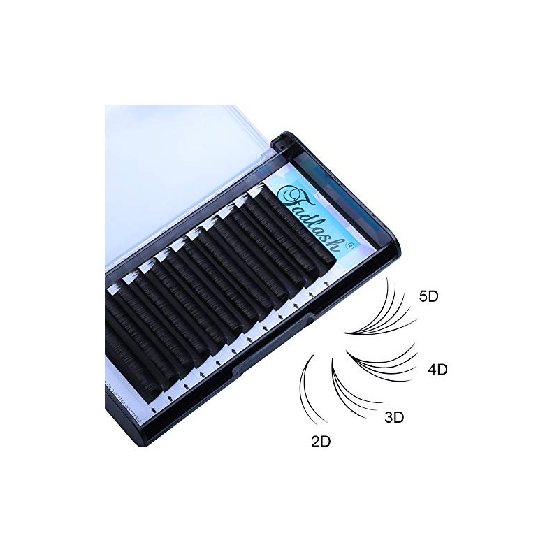 FADLASH Volume Lash Extensions, DD Curl 16mm Easy Fan Volume