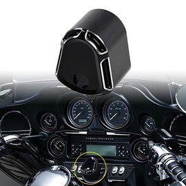 NATGIC 1PCS Black Billet Aluminum Ignition Switch Cover for Harley Touring Street Road Glide 2007-2013