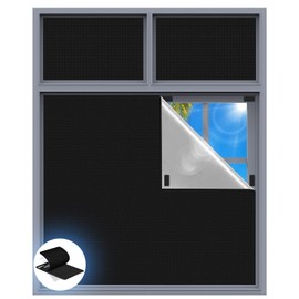 Película Opaca Para Ventana De Dormitorio,Las cortinas opacas portátiles vienen con 20 correas de Velcro,Adecuado para cortinas opacas temporales cuando se viaja en vehículos recreativos 147*99cm
