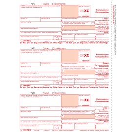 IRS Approved 1099-NEC Federal Copy A Tax Form, Current Tax Season, 100 Recipients