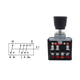 Bemacom Hazard Switch Pull Switch Pressure Switch for Tractor, Vintage Car and Tractor Reference Number 6HD001561001 001561001