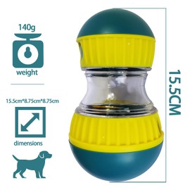 Dog Food Puzzle Toys, Adjustable Dog Treat Dispensing Dog Toys, Interactive Chase Slow Feeder for Boredom and Stimulating, IQ Training for Small Medium Large Dogs