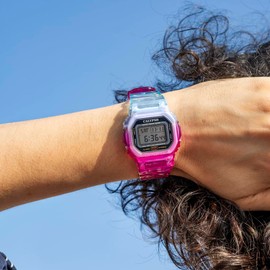 CALYPSO Unisex Watch K5874/5 Colour Splash Rubber Case Multi Rubber Strap Purple, Purple