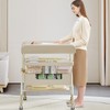 QMHHRJT Changing Table, Portable Baby Changing Table with Wheels, Upgraded