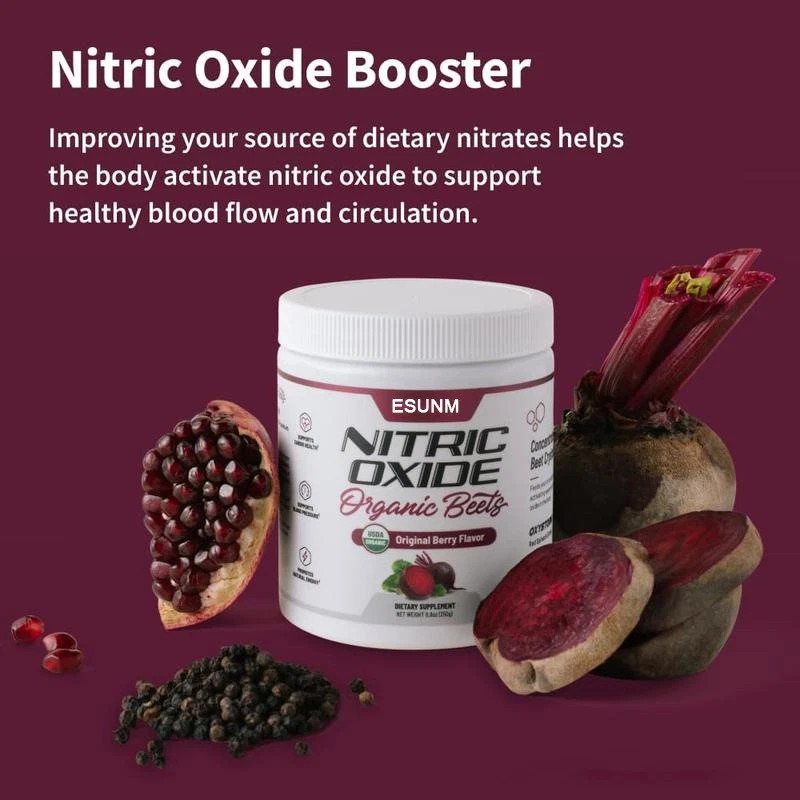 Supplements 2 Pcs Nitric Oxide Beet Root Organic Powder, Heart