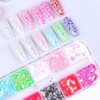 Butterfly nails glitter sequins, 12 colours 3D holographic butterflies for