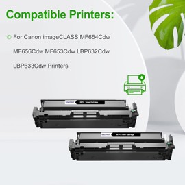SINOPRINT 067H 067 Toner Cartridge MF656Cdw Compatible Replacement Black for Canon imageCLASS MF656Cdw LBP632Cdw MF653Cdw LBP633Cdw MF654Cdw Printer High Yield CRG-067 CRG067 Ink 2 Packs Black